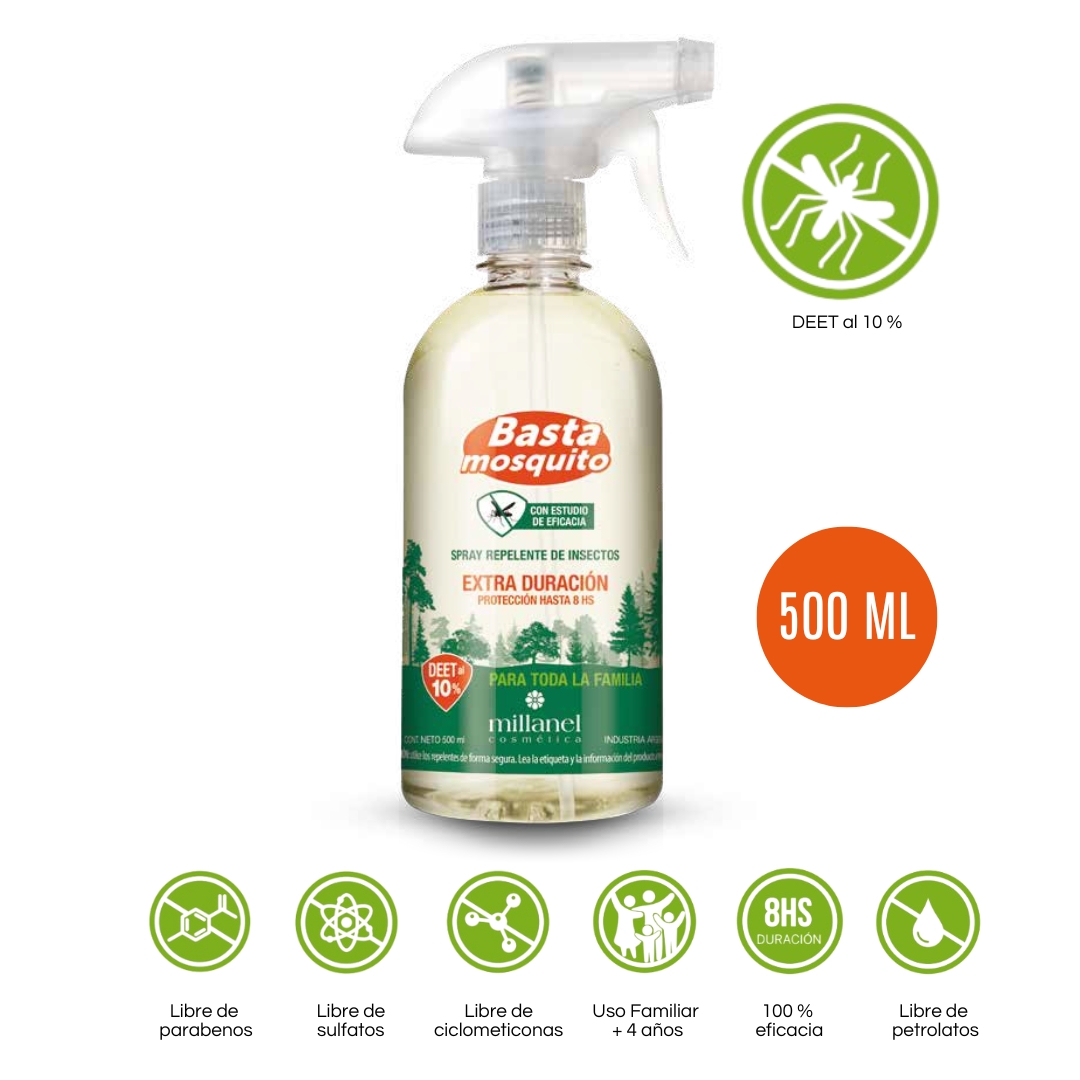 Spray Repelente Basta Mosquito 500 ml